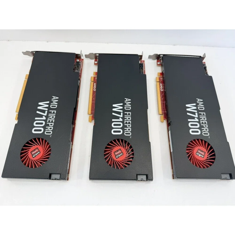 *Lot of 3* AMD FirePro W7100 8GB GDDR5 Workstation Graphics Cards | 4x DP
